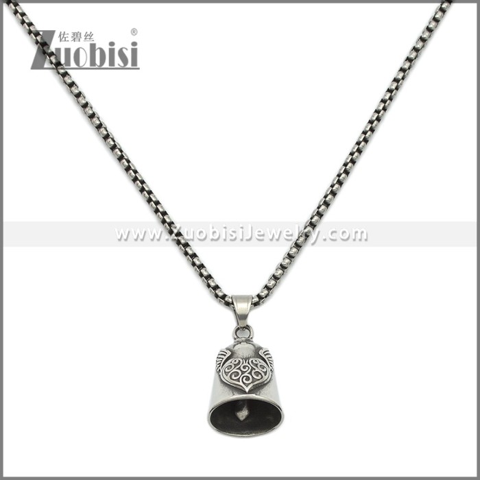 Flying Heart Biker Bell Pendant p011229S