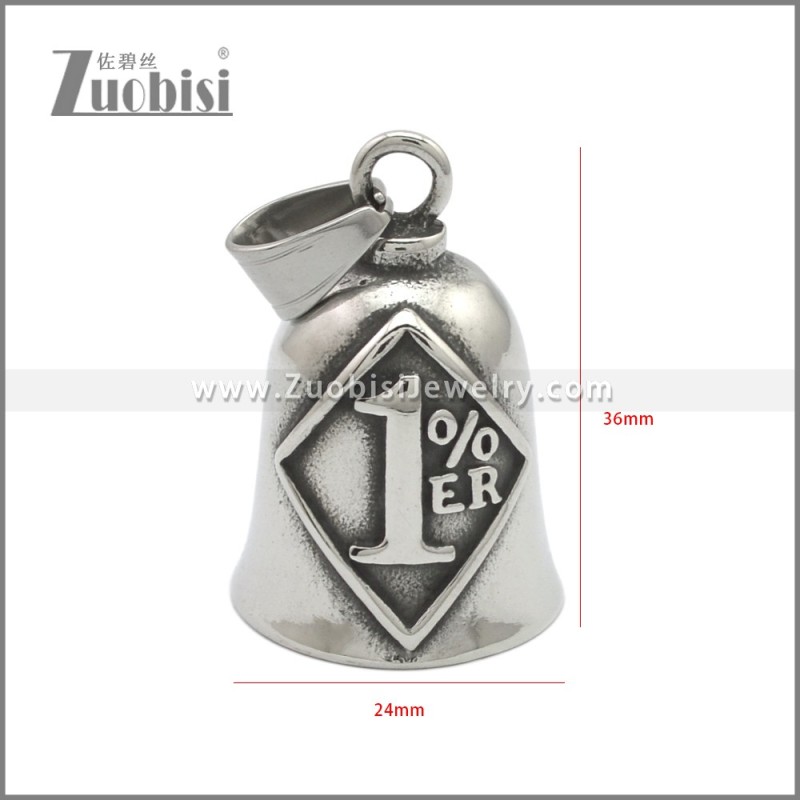 1%ER Biker Bell Pendant p011230S