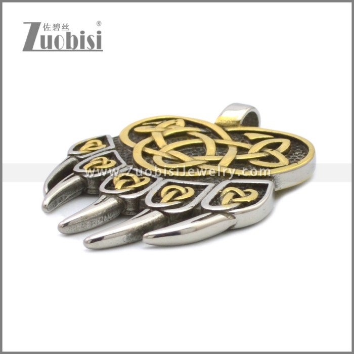 Stainless Steel Bear Paw Viking Pendant p011228SG