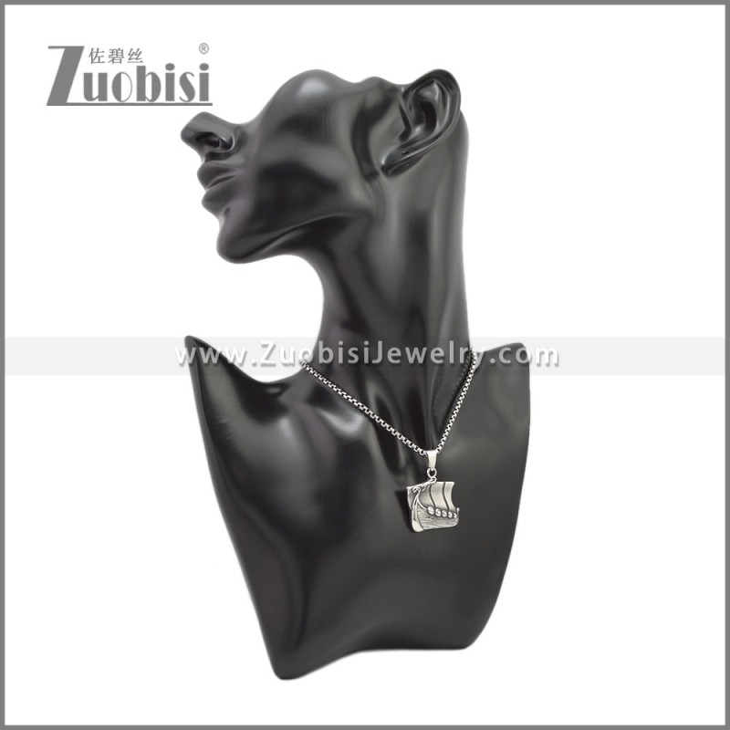 Retro Viking Boat Pendant p011233SA