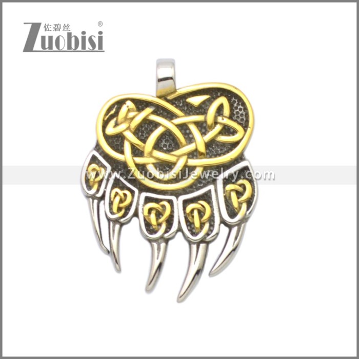 Stainless Steel Bear Paw Viking Pendant p011228SG