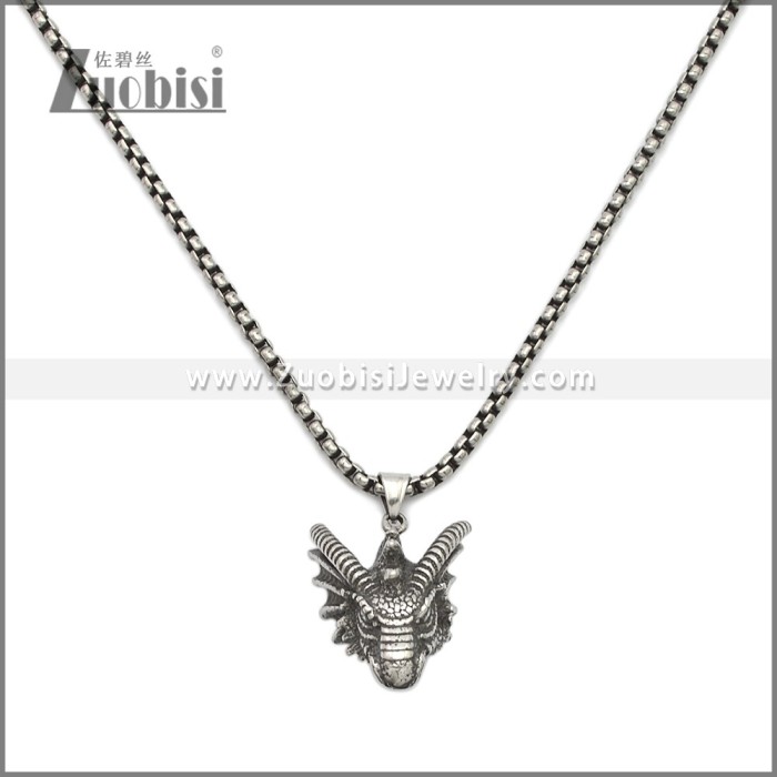 Retro Casting Dragon Head Pendant p011232SA