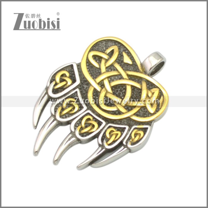 Stainless Steel Bear Paw Viking Pendant p011228SG