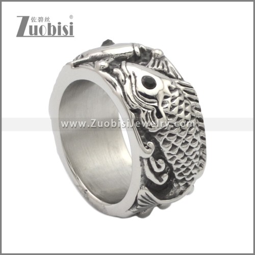 Pisces Ring Crafted 2 Casting Fishes r002513