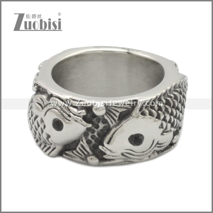 Pisces Ring Crafted 2 Casting Fishes r002513
