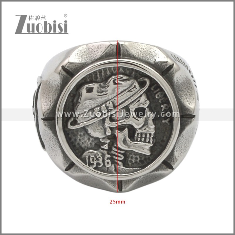 Masculine Stainless Steel Skeleton Skull Rings r009211SA