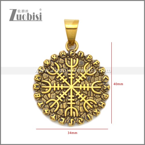 Stainless Steel Pendants p011348GA