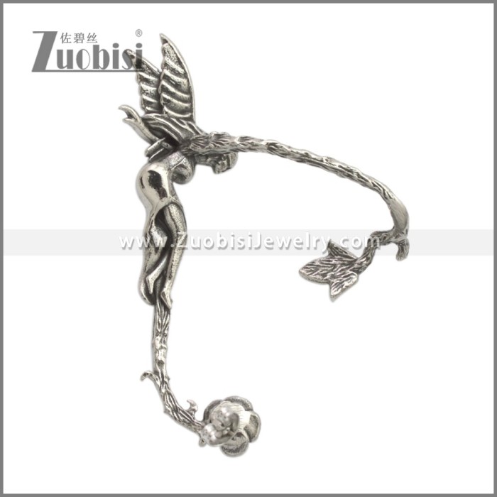 Stainless Steel Angel Rose Earrings e002277SA