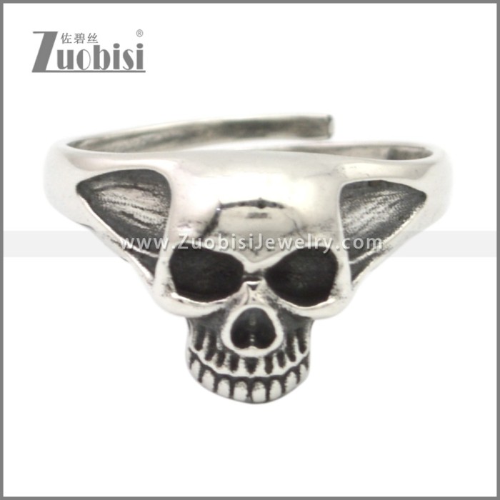 Stainless Steel Skull Resizable Rings r009421S
