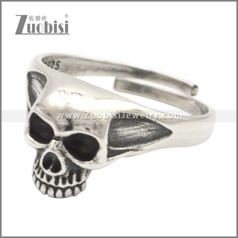 Stainless Steel Skull Resizable Rings r009421S