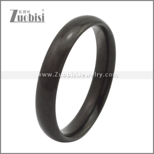 0.40CM Wide Black Plated Stainless Steel Rings r009500H (price for 10pcs)