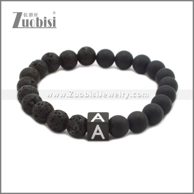 Natural Stone Lava Bead Bracelet b010356H1