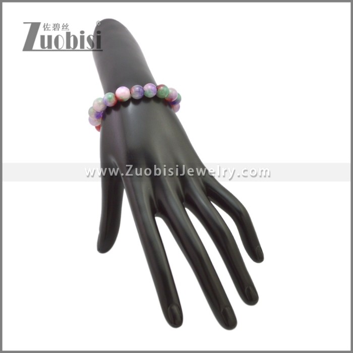 Purple Quartz Bead Adjustable Beaded Bracelet b010366C