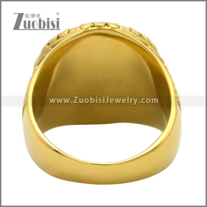 Golden Stainless Steel ST. Michael Ring r009505G