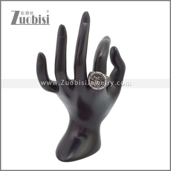 Stainless Steel Saint Michael Ring r009505SA