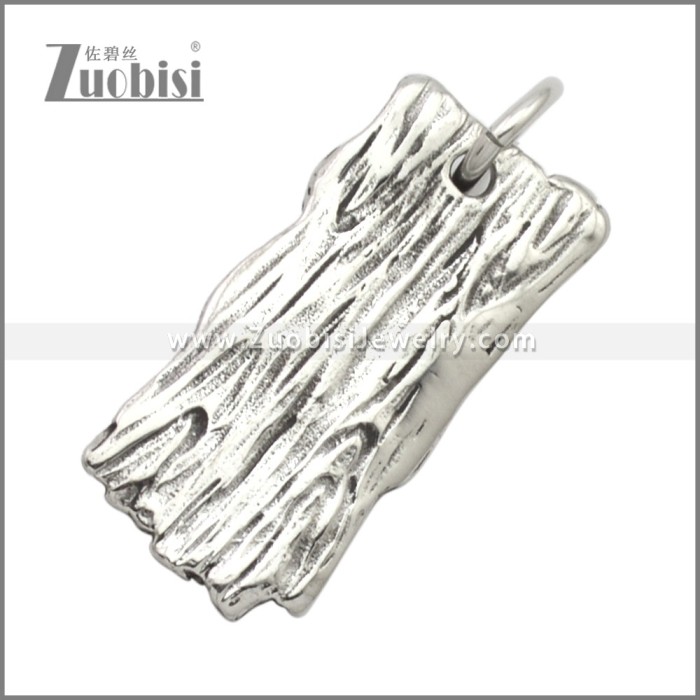 Stainless Steel Skull Dog Tag Pendants p011486SA