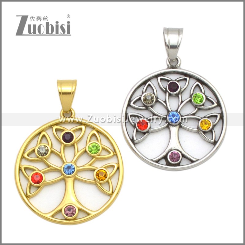 Stainless Steel Celtic Knot Tree of Life Charm p011537S