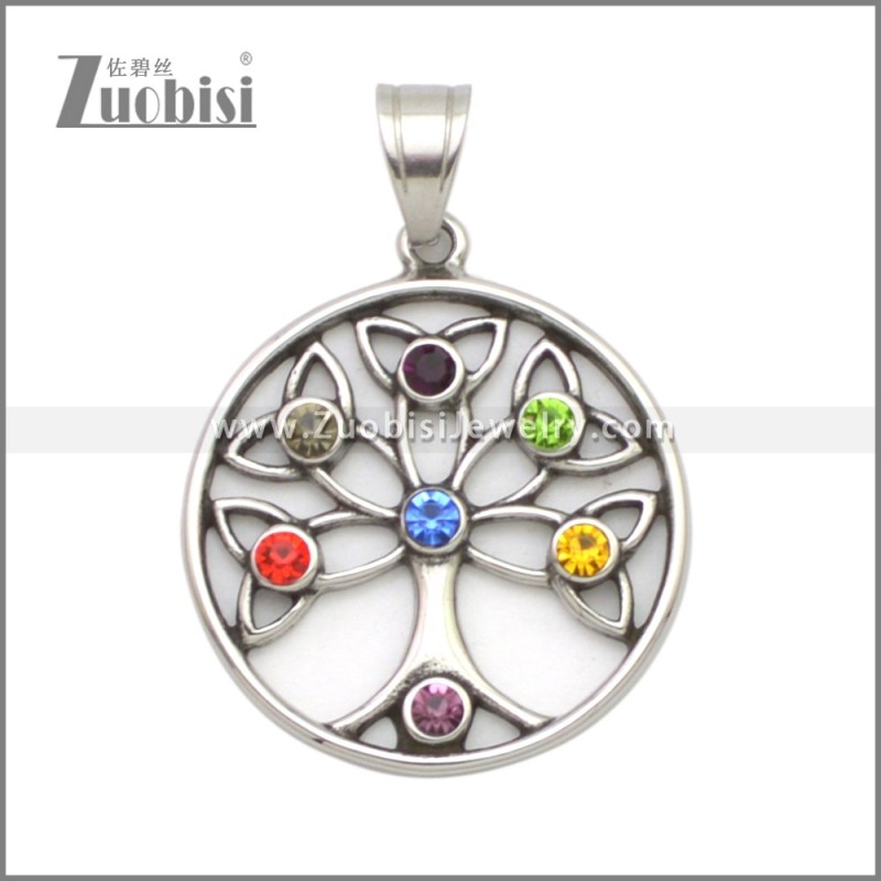 Stainless Steel Celtic Knot Tree of Life Charm p011537S