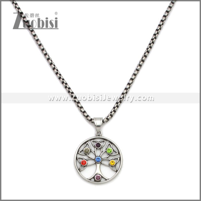 Stainless Steel Celtic Knot Tree of Life Charm p011537S