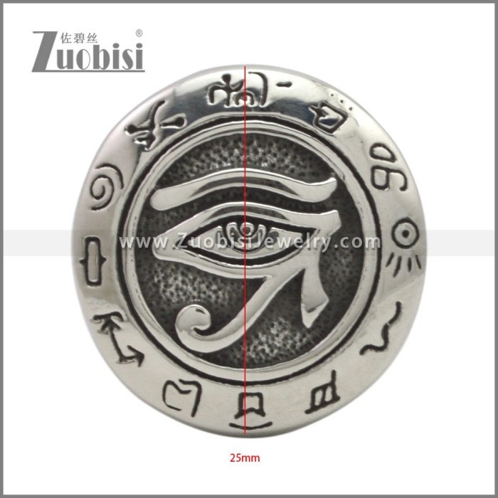Stainless Steel Eye of Horus Ring r009570SA