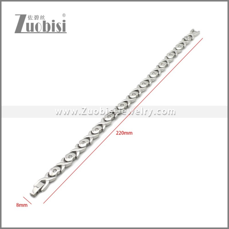 Love Heart Design Stainless Steel Magnetic Bracelets for Women b010423S