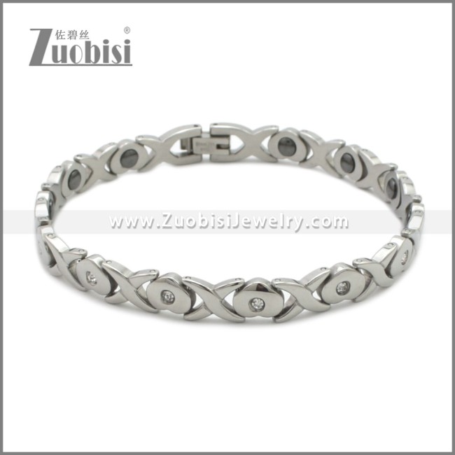 Love Heart Design Stainless Steel Magnetic Bracelets for Women b010423S