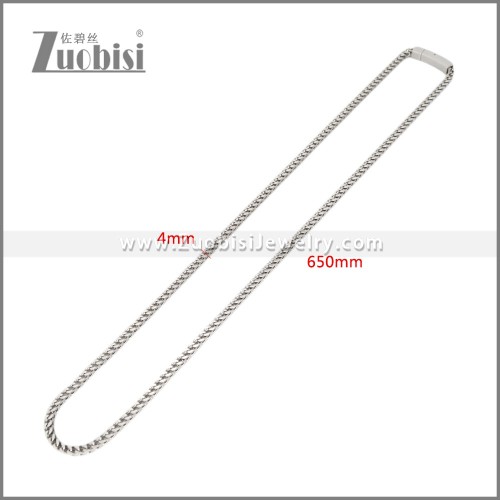 316l Solid Stainless Steel Franco Chain Necklaces n003405S