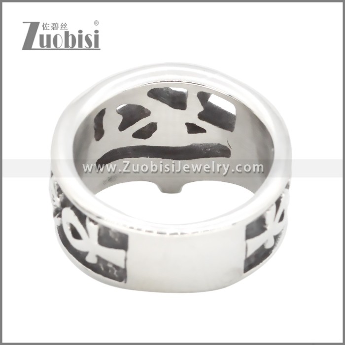 Stainless Steel Egypt Eye Ring r009826