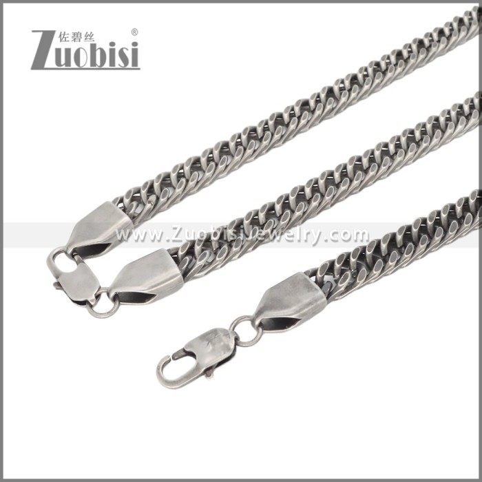 Stainless Steel Bracelet & Necklace Set s003008QH