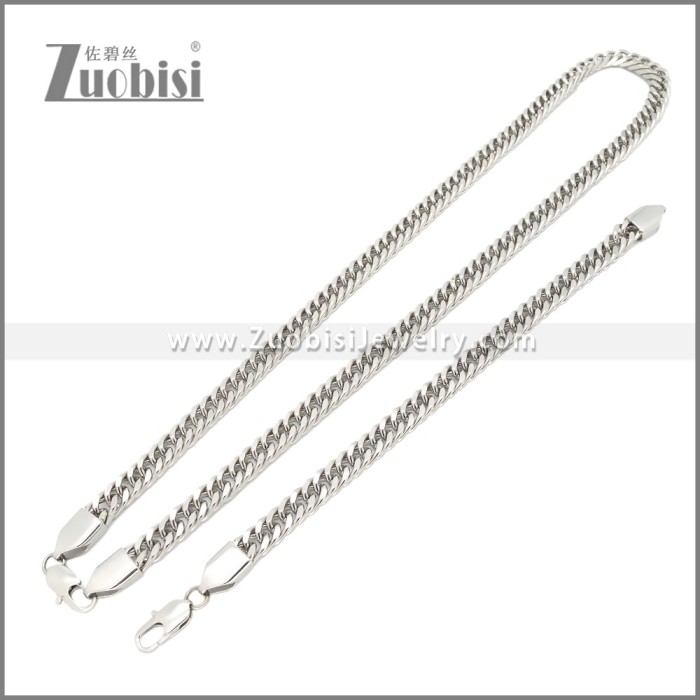 Stainless Steel Bracelet & Necklace Set s003008S