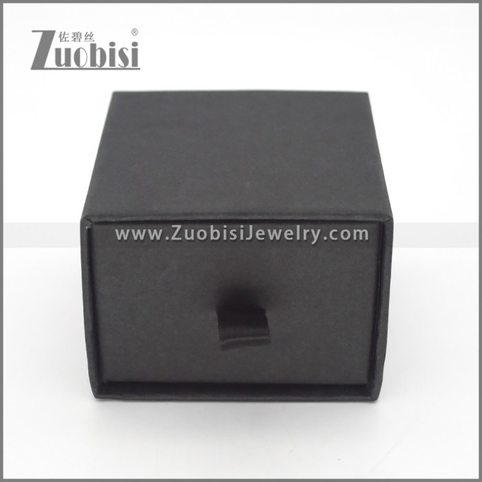 Black Cardboard Sliding Drawer Jewelry Gift Box for Ring pa0052