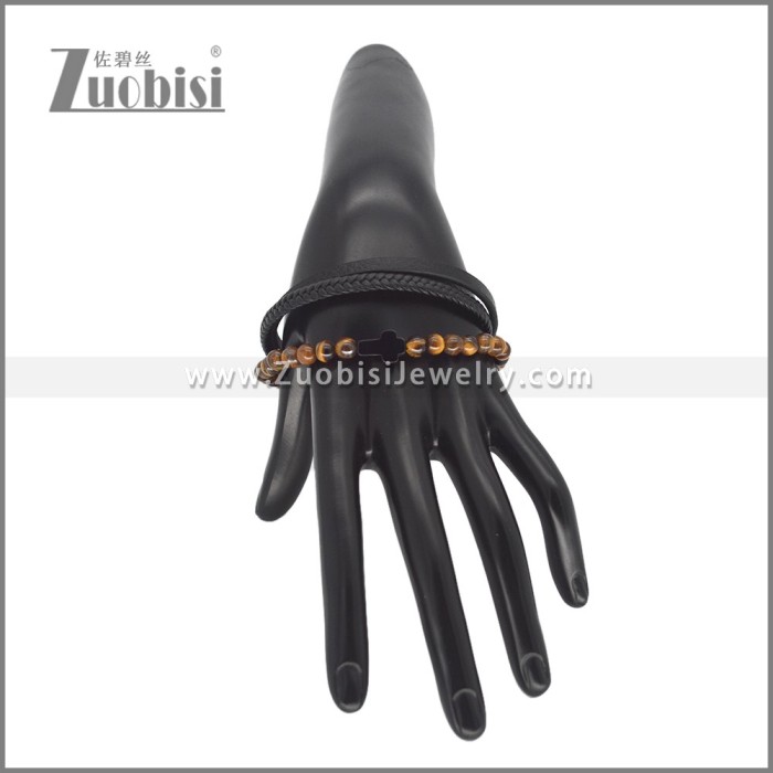 Tiger Eye Natural Stone Bracelet for Men b010553H