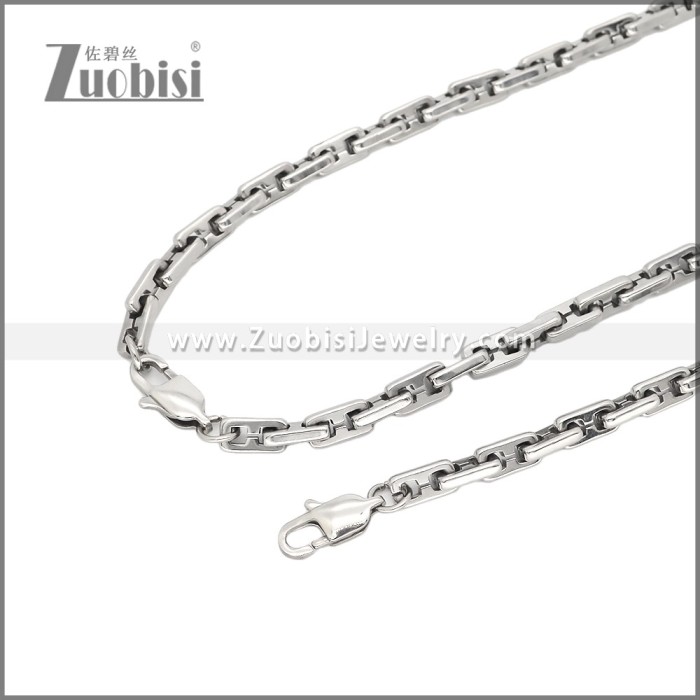 Stainless Steel Bracelet & Necklace Set s003020S