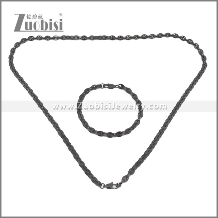Stainless Steel Bracelet & Necklace Set s003019H