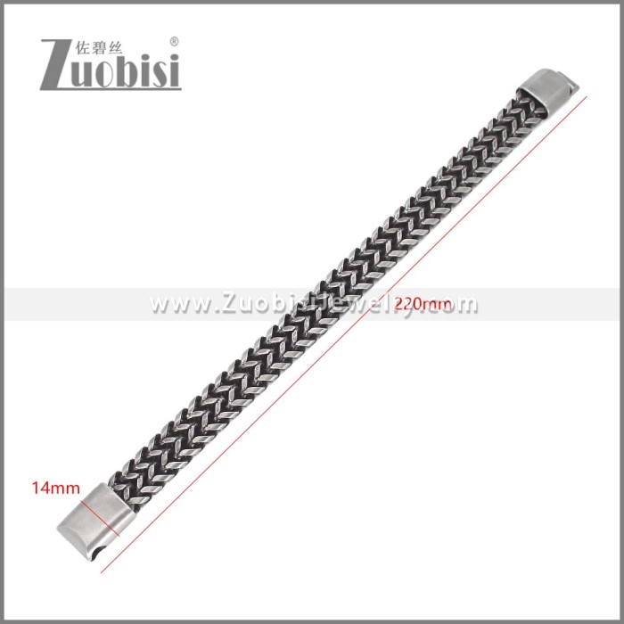 Ancient Black Stainless Steel Bracelets b010594A