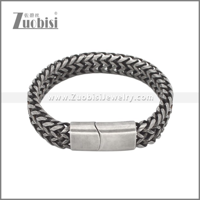 Ancient Black Stainless Steel Bracelets b010594A