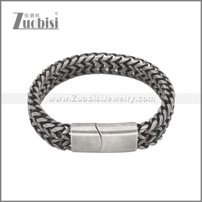 Ancient Black Stainless Steel Bracelets b010594A