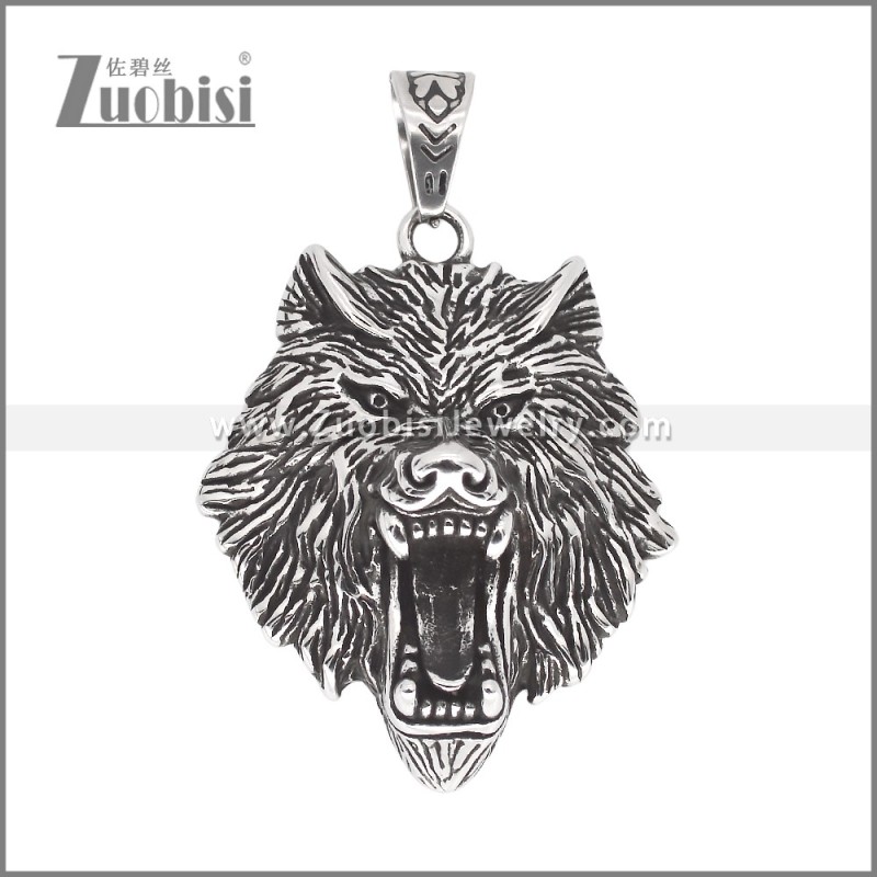 The Giant Wolf Viking Fenrir Pendant p011929