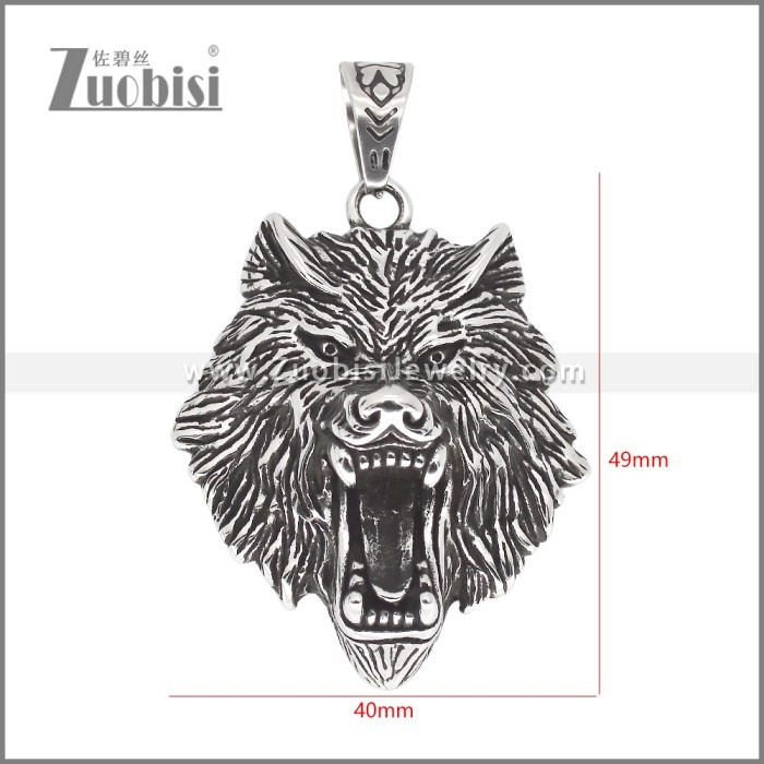 The Giant Wolf Viking Fenrir Pendant p011929