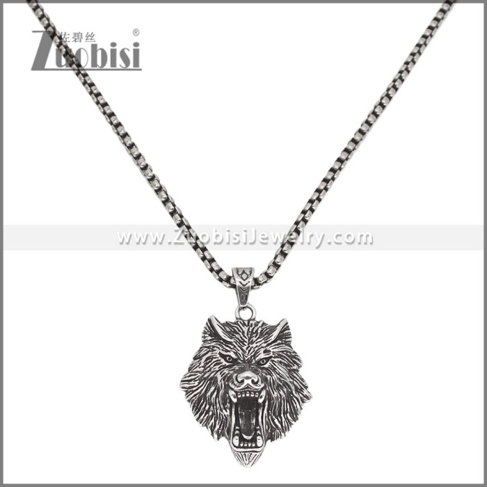 The Giant Wolf Viking Fenrir Pendant p011929