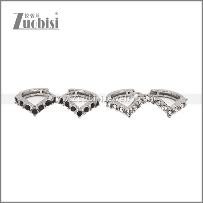 Stainless Steel Huggie Earrings e002502S2