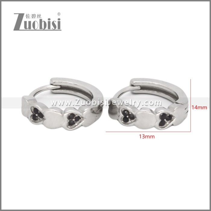 Stainless Steel Huggie Earrings e002492S2
