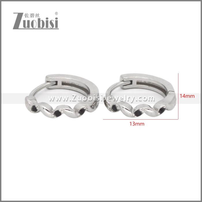 Stainless Steel Huggie Earrings e002493S1