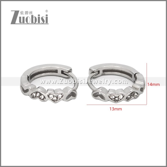 Stainless Steel Huggie Earrings e002496S2