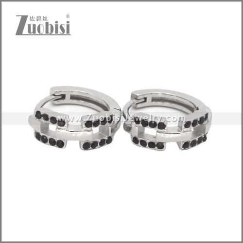 Stainless Steel Huggie Earrings e002501S1