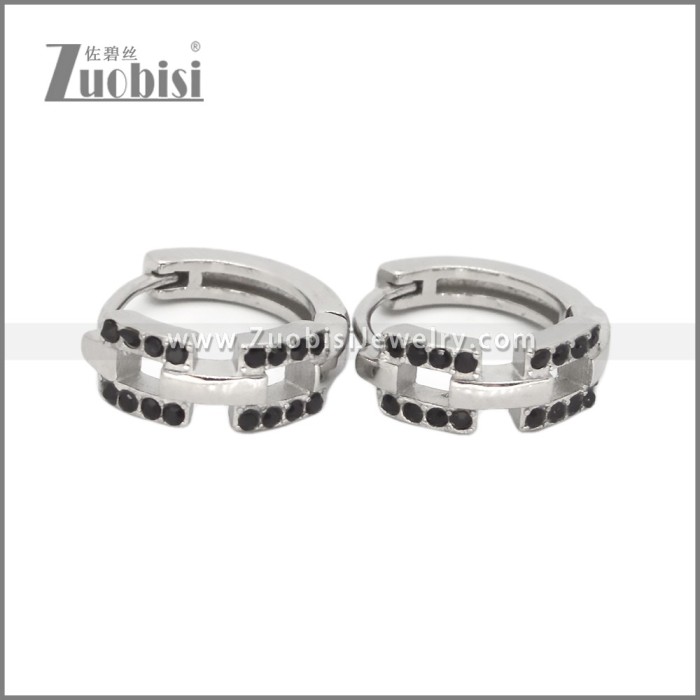 Stainless Steel Huggie Earrings e002501S1