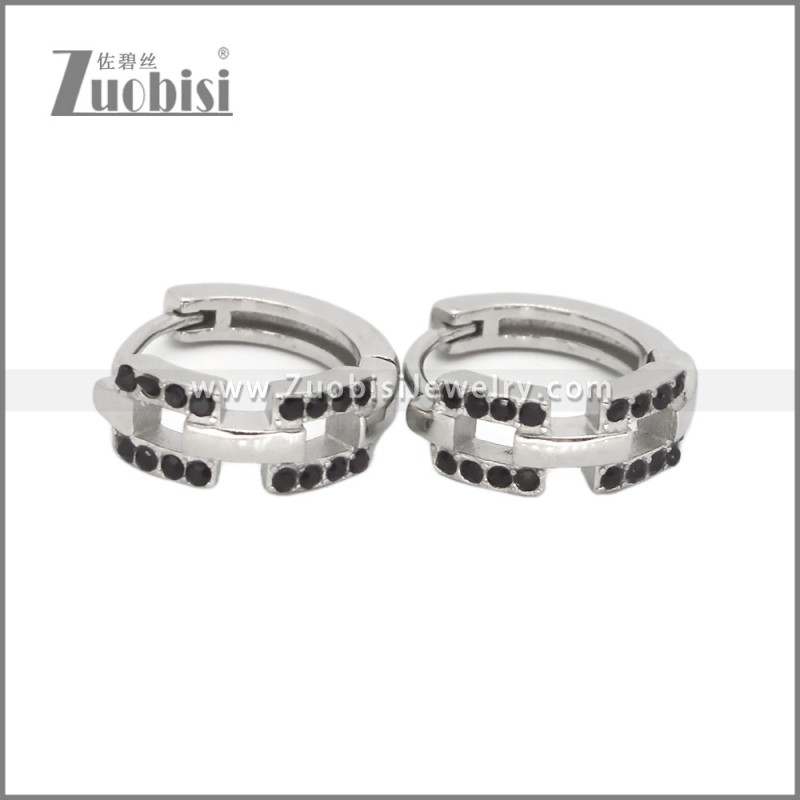 Stainless Steel Huggie Earrings e002501S1