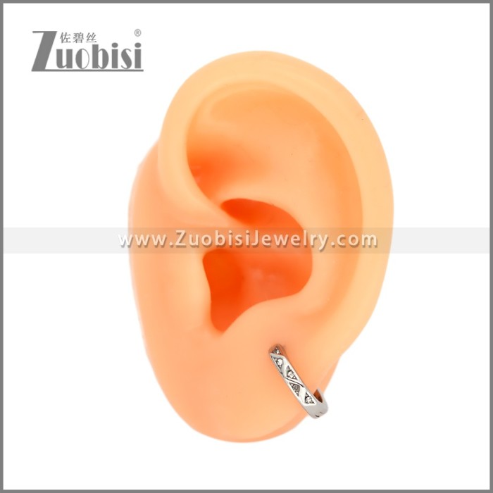 Stainless Steel Huggie Earrings e002498S2
