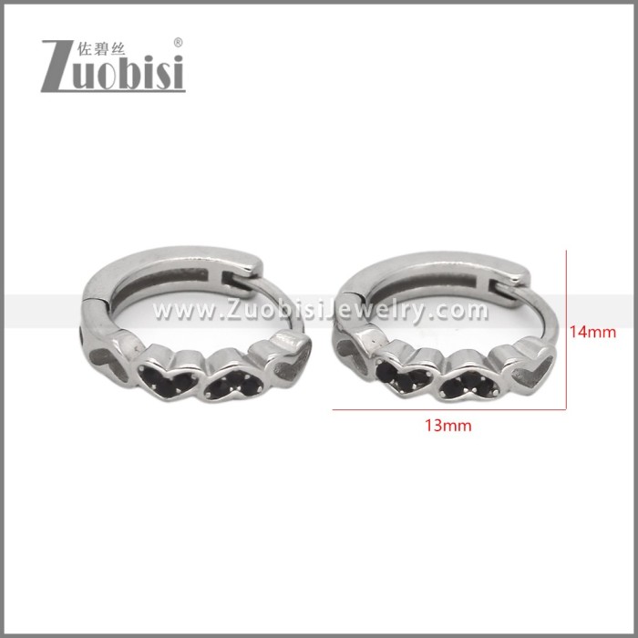 Stainless Steel Huggie Earrings e002496S1