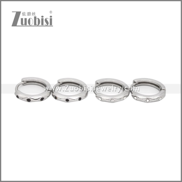 Stainless Steel Huggie Earrings e002499S2